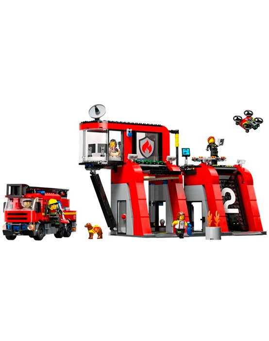 Lego City - 60414 Brandstation Med Brandbil